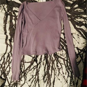 Purple long sleeve v neck